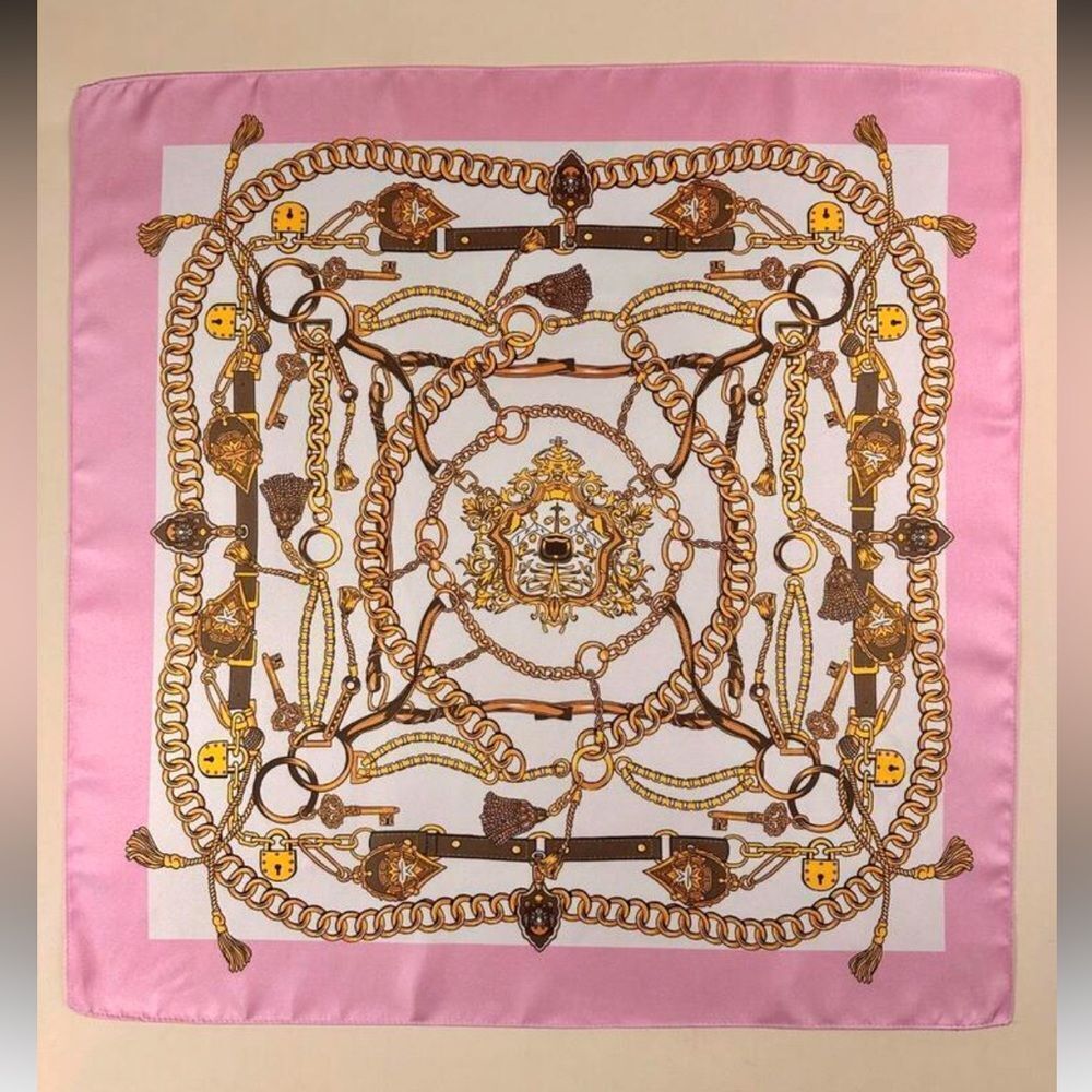 Pink and Gold Scarf P85